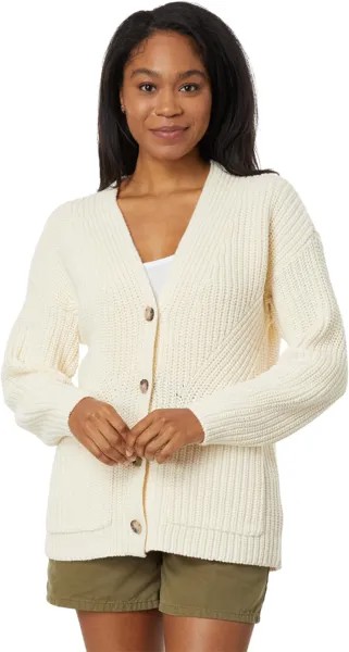 Свитер Textural-Stitch V-Neck Cardigan Sweater Madewell, цвет Antique Cream