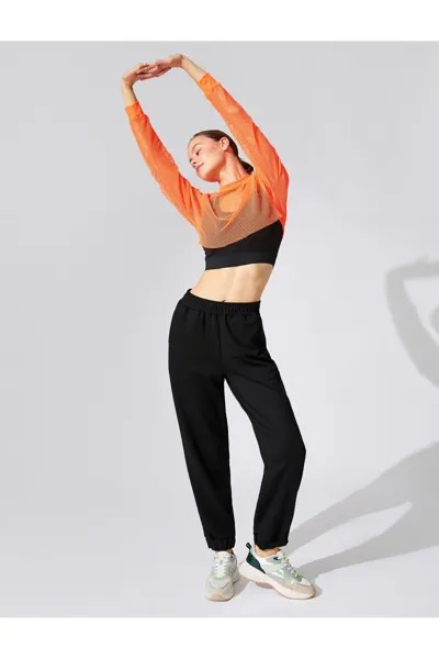 Спортивные штаны Jogger из модальной смеси с шелковистой текстурой Koton, черный