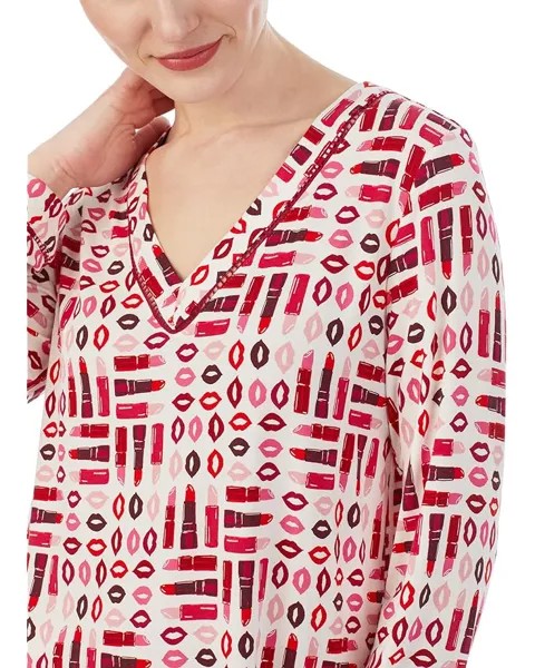 Пижамный комплект Kate Spade New York Modal Span Long PJ Set, цвет Lipstick Party