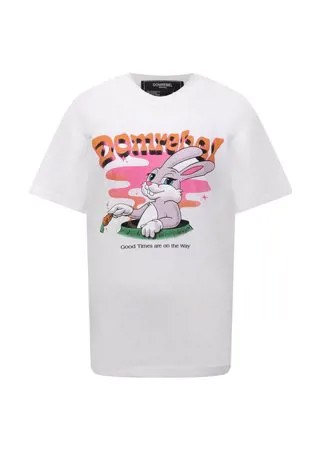 Хлопковая футболка DOMREBEL