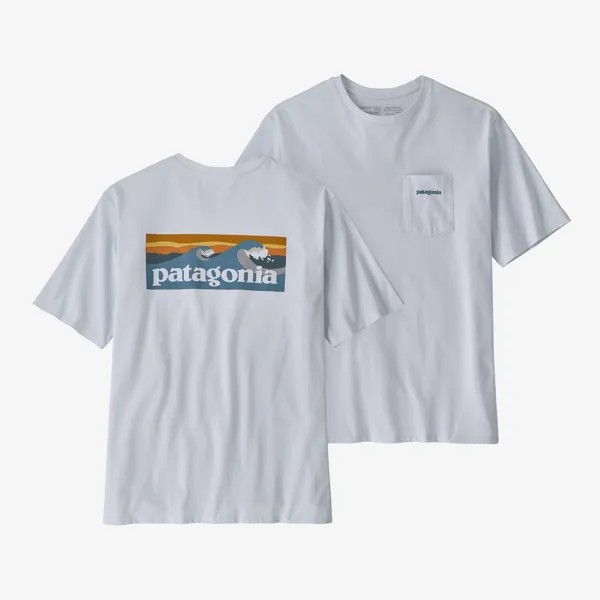 Мужская футболка с логотипом и карманом Responsibili Patagonia, белый