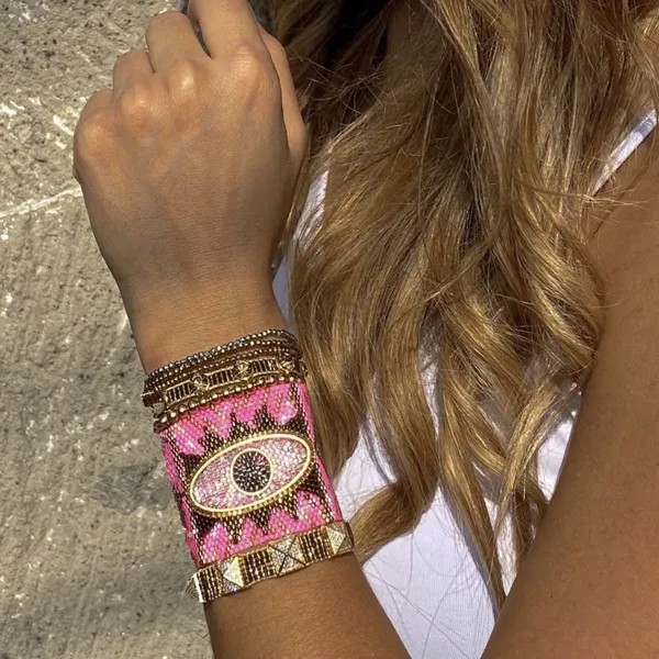 Мексиканский женский браслет BLUESTAR, браслеты с бусинами Миюки, широкие турецкие браслеты, Женские Ювелирные изделия ручной работы с микроза...