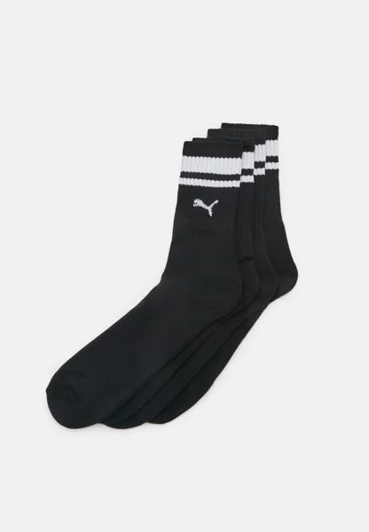 Носки Crew Heritage Stripe Unisex 4 Пакета Puma, черный