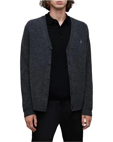 Свитер AllSaints Statten Cardigan, цвет Cinder Black Marl