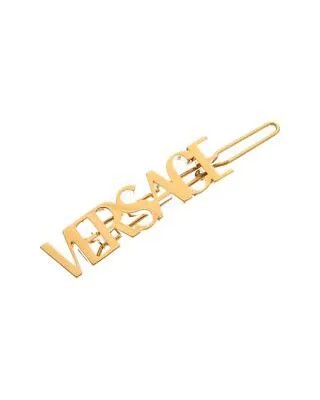 Заколка для волос Versace Logo, левая, женская, золотистая