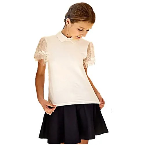 Школьная блуза Deloras, размер 128, бежевый