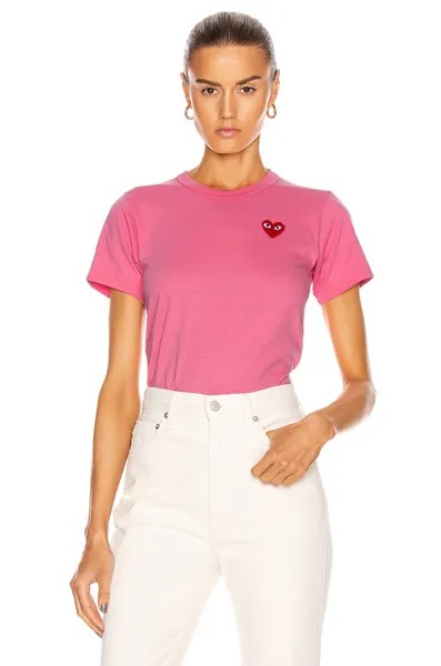 Футболка Comme des Garçons Red Heart, розовый