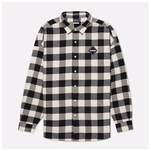 Мужская рубашка F.C. Real Bristol Big Logo Flannel Baggy белый , Размер L