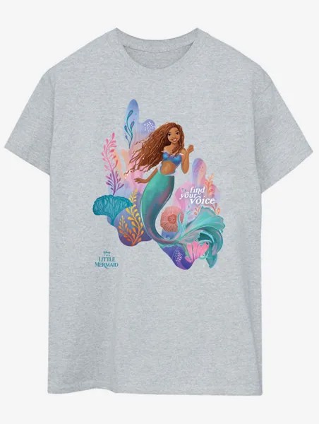 Серая футболка для взрослых NW2 Disney The Little Mermaid Voice George., серый