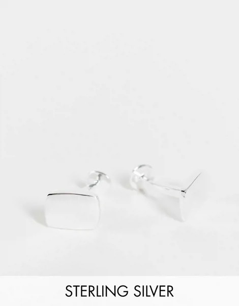 Серебряные запонки ASOS DESIGN-Серебристый
