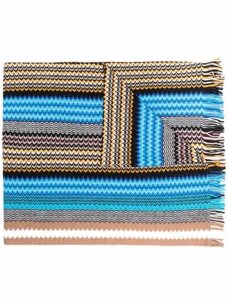 Missoni шарф с узором зигзаг