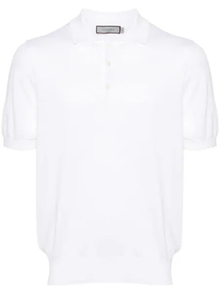 Canali трикотажная рубашка поло, белый