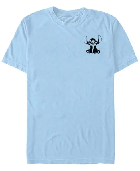 Мужская футболка с коротким рукавом lilo stitch с подкладкой в ​​винтажном стиле Fifth Sun, светло-синий