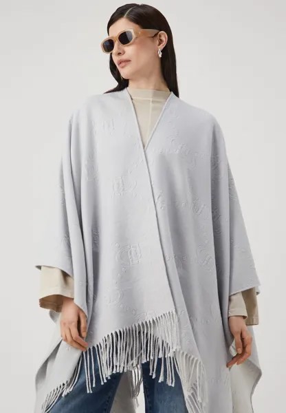 Плащ PONCHO EMBOSSED LIU JO, светло-серый
