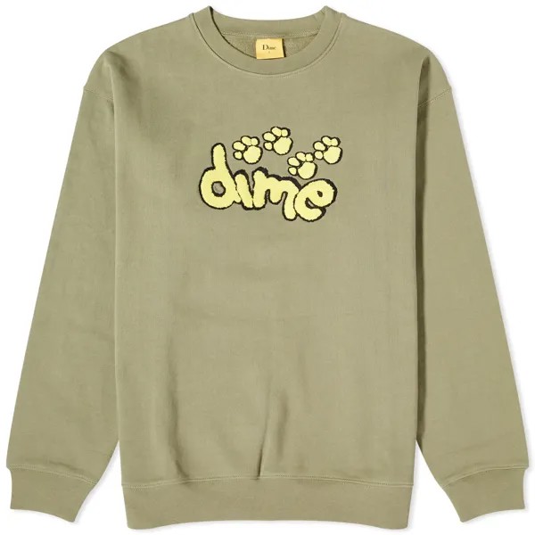 Свитшот Dime Pawz Chenille, цвет Army Green