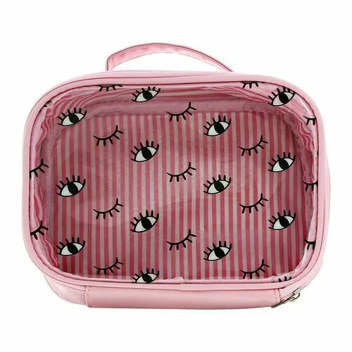 Косметичка Lady Pink, 20.1х18х6.3 см, , розовый