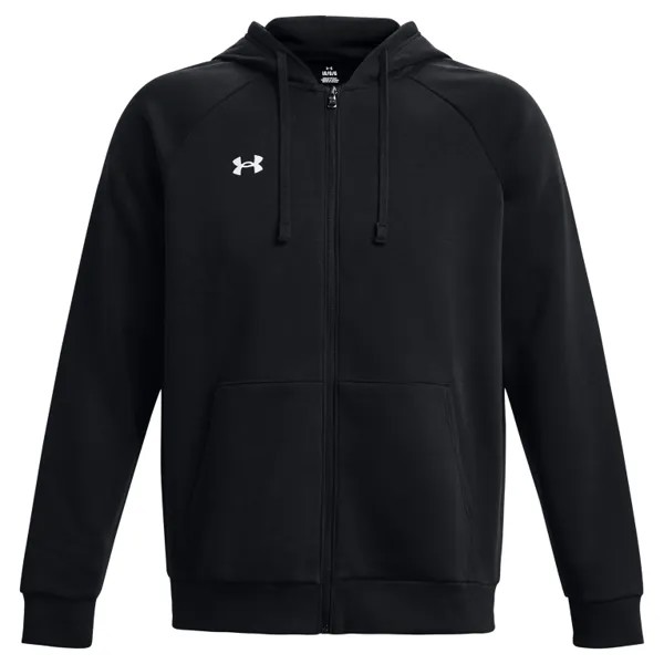 Толстовка с капюшоном Under Armour Rival Fleece Full Zip, цвет Black/White