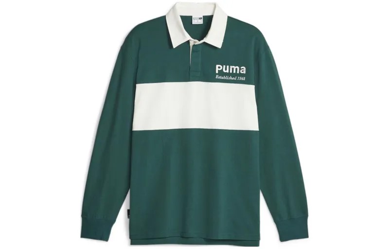 Рубашка поло регби TEAM мужская зеленая Puma, зеленый