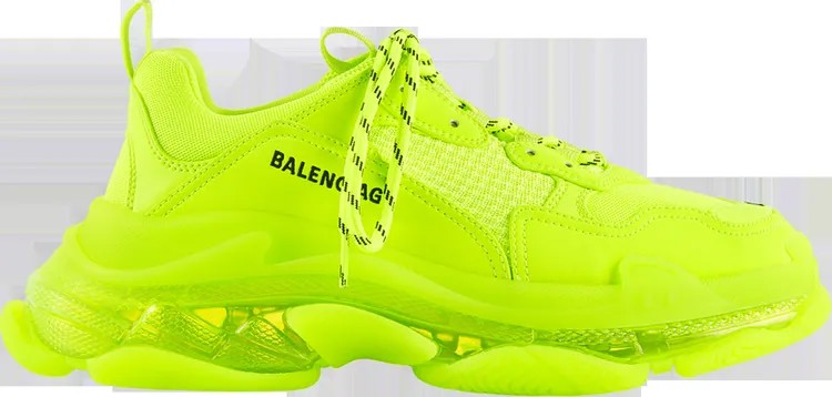 Кроссовки Balenciaga Triple S Sneaker Fluo Yellow, желтый
