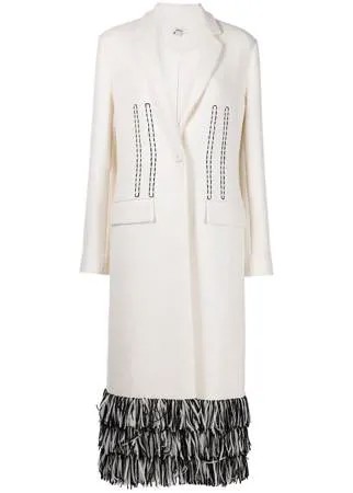Jason Wu ярусное пальто с бахромой