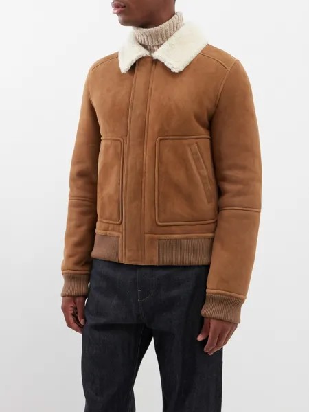 Короткая куртка со вставками Yves Salomon, коричневый