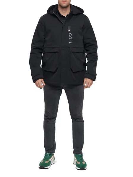 Спортивная куртка мужская NoBrand AD8600 черная 56 RU