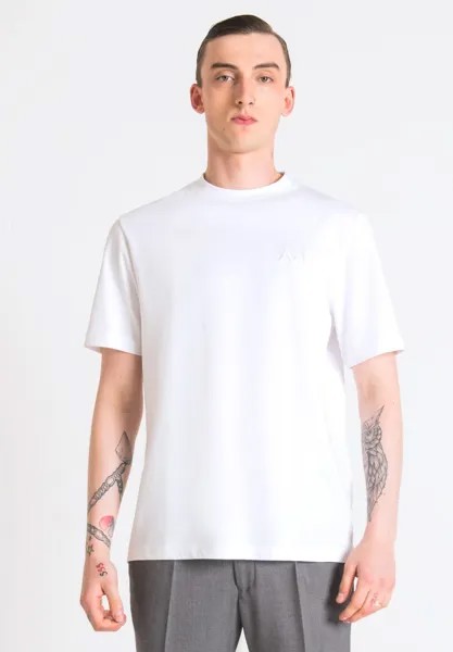 Базовая футболка Oversize T-Shirt With Embroidered Logo Antony Morato, белый
