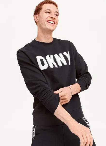 Лонгслив с логотипом из синели DKNY