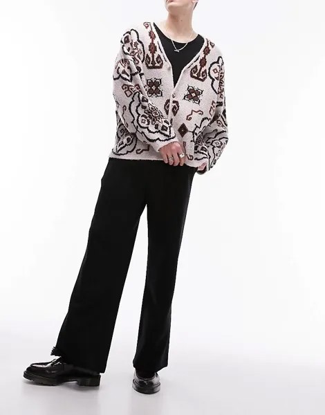 Topman – черные джоггеры оверсайз с драпировкой