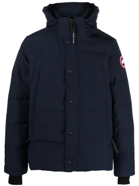 Canada Goose пуховик Wyndham с капюшоном, синий