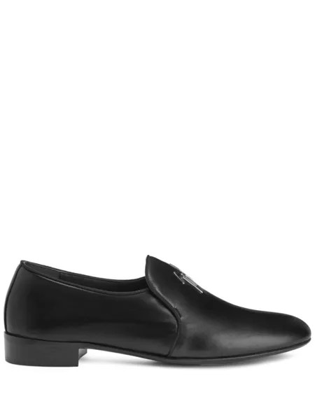Giuseppe Zanotti лоферы Fergus с логотипом, черный
