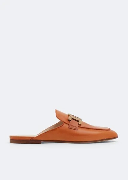 Мюли TOD'S Leather mules, оранжевый