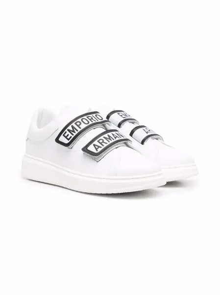 Emporio Armani Kids кроссовки на липучках с логотипом