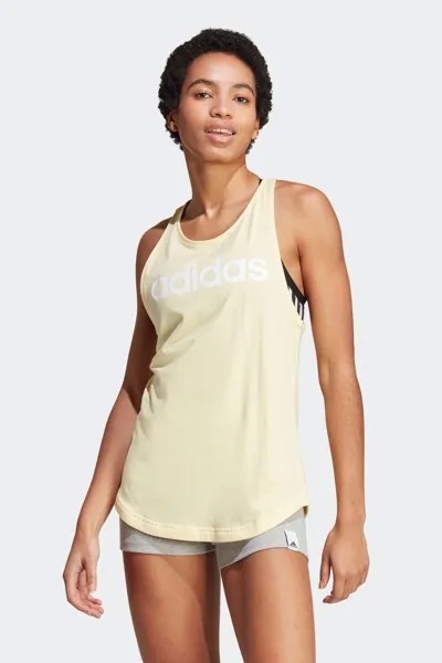 Линейная майка Adidas, желтый