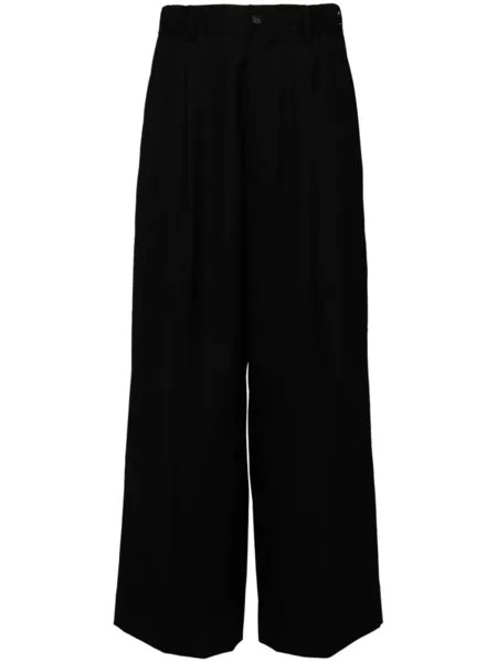 Comme des Garçons Homme брюки из двойного плетения, черный