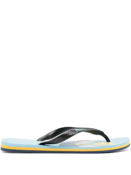 Maison Kitsuné x Шлепанцы с тисненым логотипом Havaianas, синий
