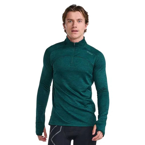 Футболка 2XU Ignition Half Zip, зеленый