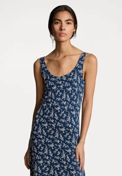 Легкое платье FLORAL SCOOPNECK JERSEY DRESS Ralph Lauren, разноцветный