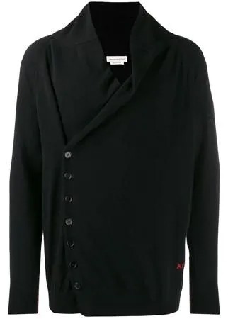 Alexander McQueen кашемировый кардиган со смещенной застежкой