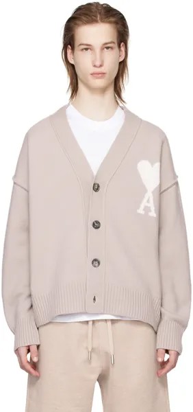 Бежевый кардиган Ami de Cœur Ami Paris, цвет Beige/Off white