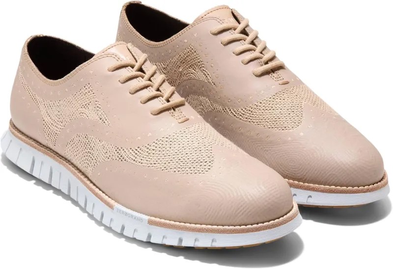 Кроссовки Cole Haan Zerogrand Remastered Remaster Embrostitch Wingtip, цвет Sesame/Heather