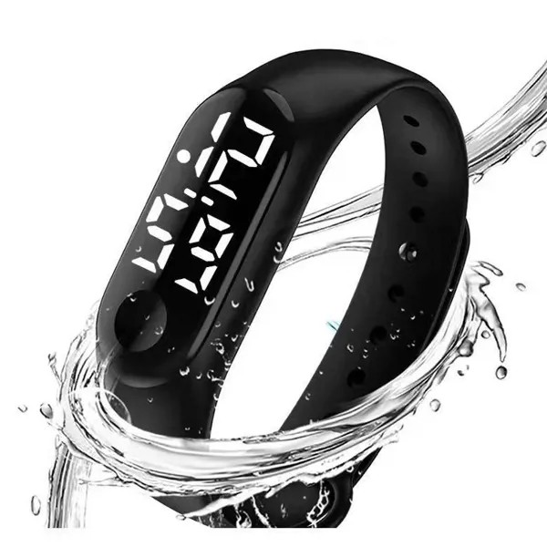 Светодиодные наручные часы Экран Смарт сенсорный экран Спорт Повседневный браслет Активность Бег для мужчин Женщины Влюбленные силиконовые часы