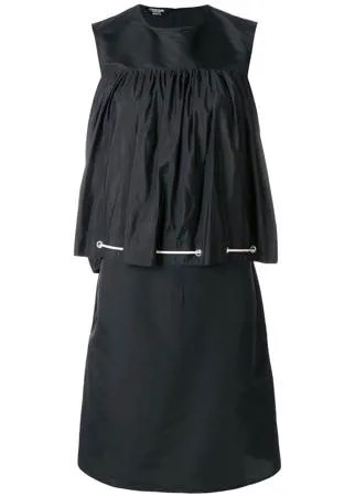 Calvin Klein 205W39nyc присборенное платье с контрастными завязками