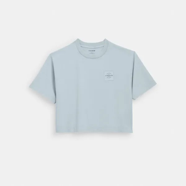 Футболка COACH Garment Dye Cropped, цвет Dusty Blue
