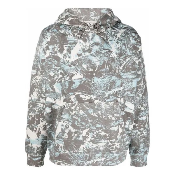 Толстовка Nike Camouflage Kangaroo Pocket Pullover Hooded Long Sleeves Hoodie Men's Grey, серый
