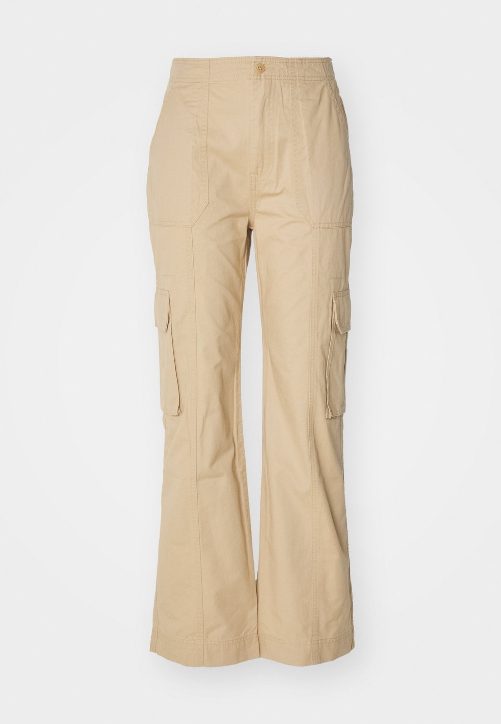 Брюки карго RELAXED CLEAN WAIST PANT Abercrombie & Fitch, хаки