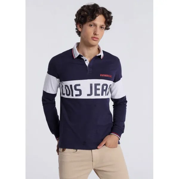 Поло с длинным рукавом Lois Jeans 131984, синий