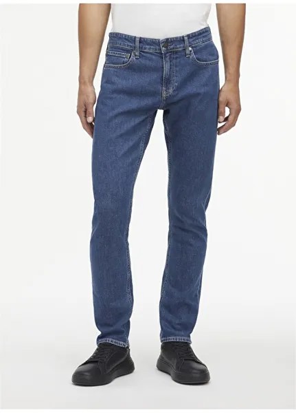 Синие мужские джинсовые брюки с нормальной талией и нормальными штанинами Calvin Klein