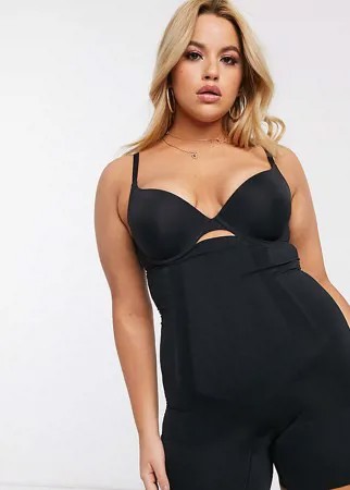 Черные моделирующие шорты с завышенной талией Spanx Curve-Бежевый