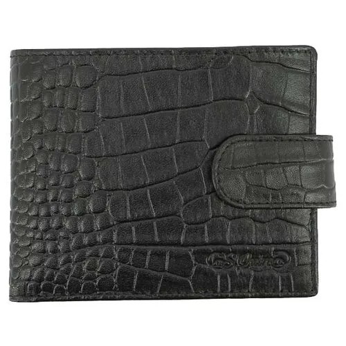 Портмоне S.Quire 6300-BK CROCO, натуральная кожа черный